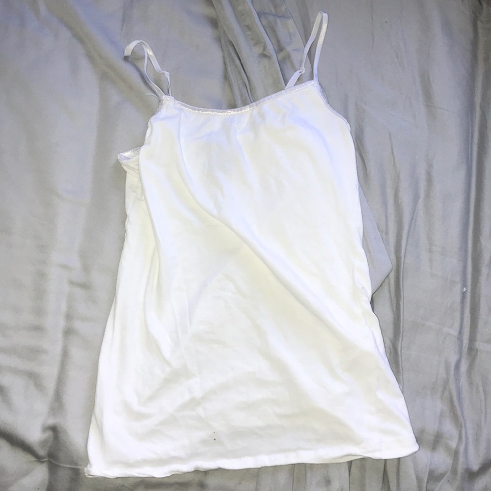 white tank top